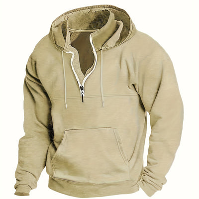 Lässiges Herren Kapuzenshirt mit Reißverschluss | Baumwolle | Sportlich