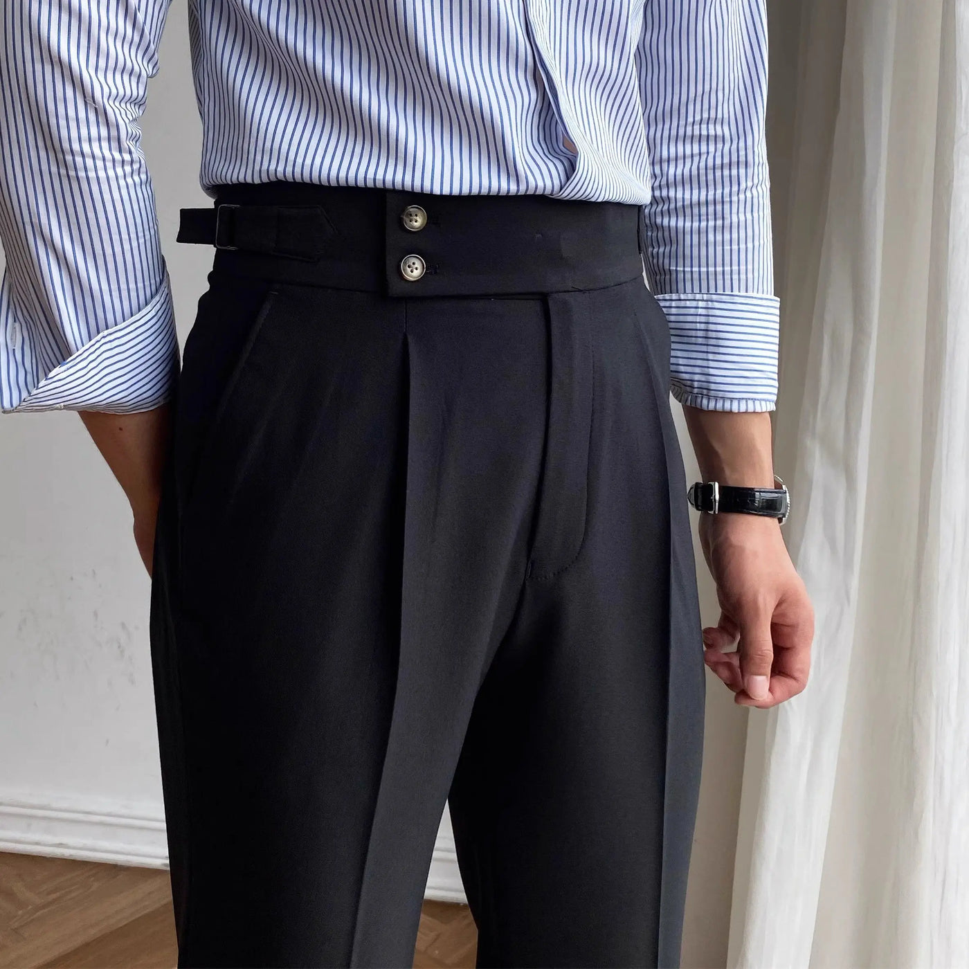 Herren Elegante Slim Fit Hose Business