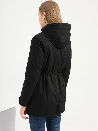 Warmer Damen Winter Parka in Schwarz | Winddicht & Modern