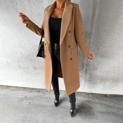 Warmer Damen Trenchcoat für den Winter mit Gürtel