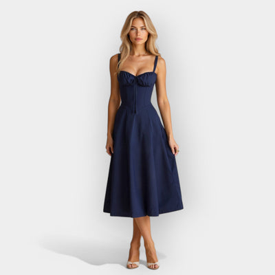 Elegantes Damen Korsett-Kleid Midi