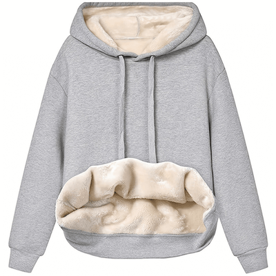 Plüschgefütterter Hoodie mit kuscheliger Innenseite für Frauen