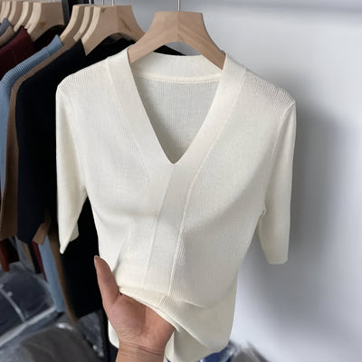 Wanda | Mühelos Schicker Gestreifter Strickpullover