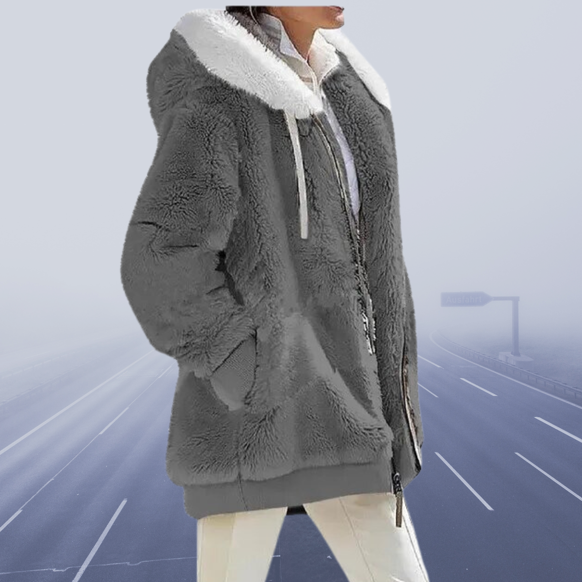 Damen Oversized Teddyjacke | Kuschelig & Warm | Wintermantel