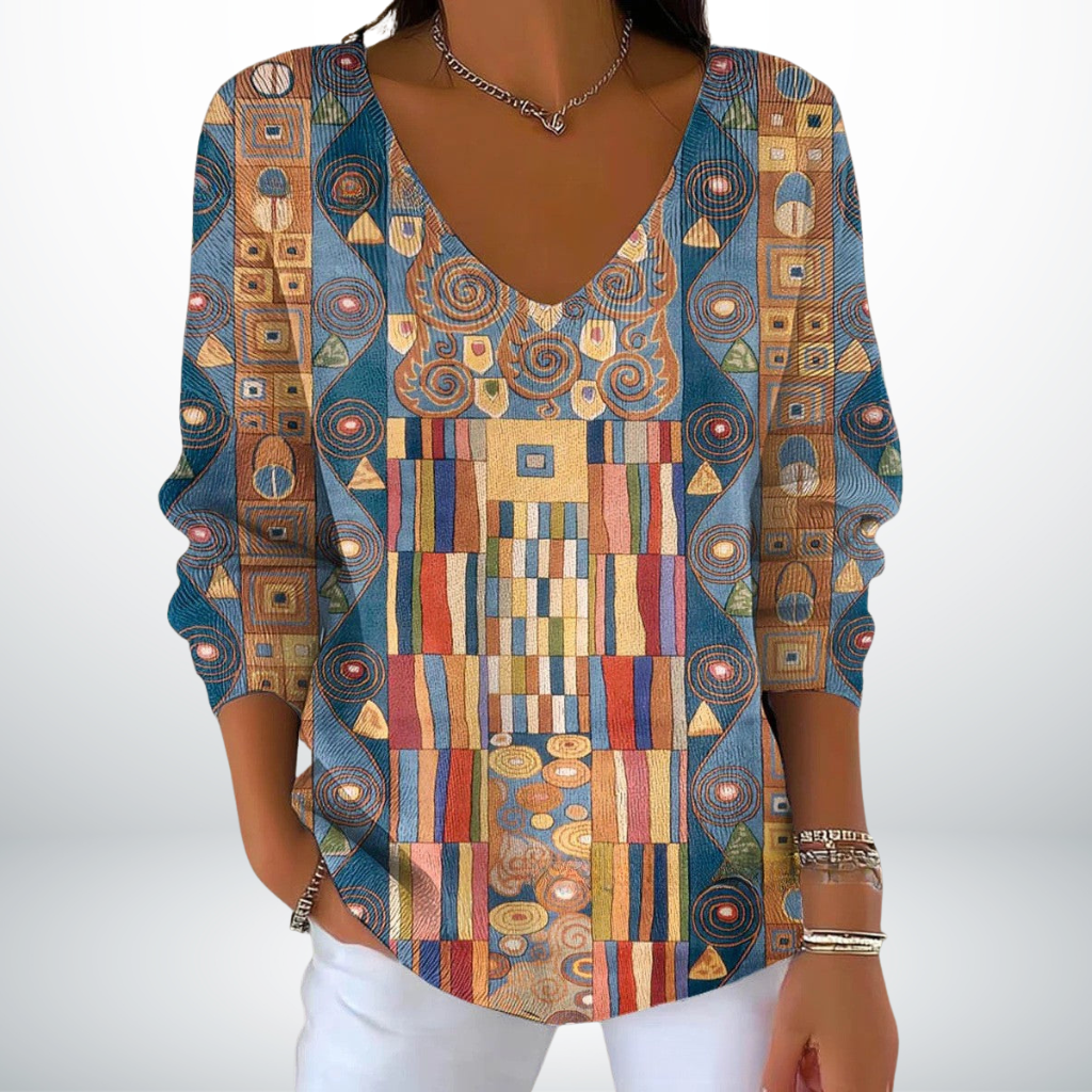 Leni™ – Elegante Gestrickte V-Ausschnitt Pullover