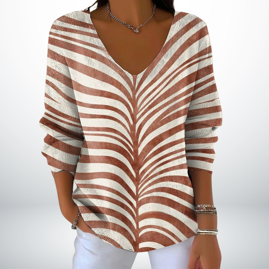 Leni™ – Klassischer Pullover mit V-Ausschnitt