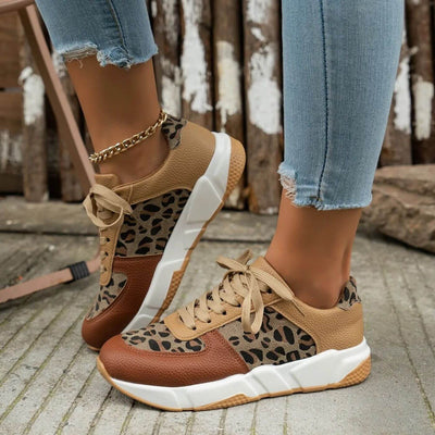 Orthopädische Leopardendruck Sneakers für Damen