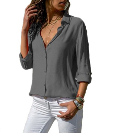 Damen Langarm-Bluse - Elegante Business Bluse