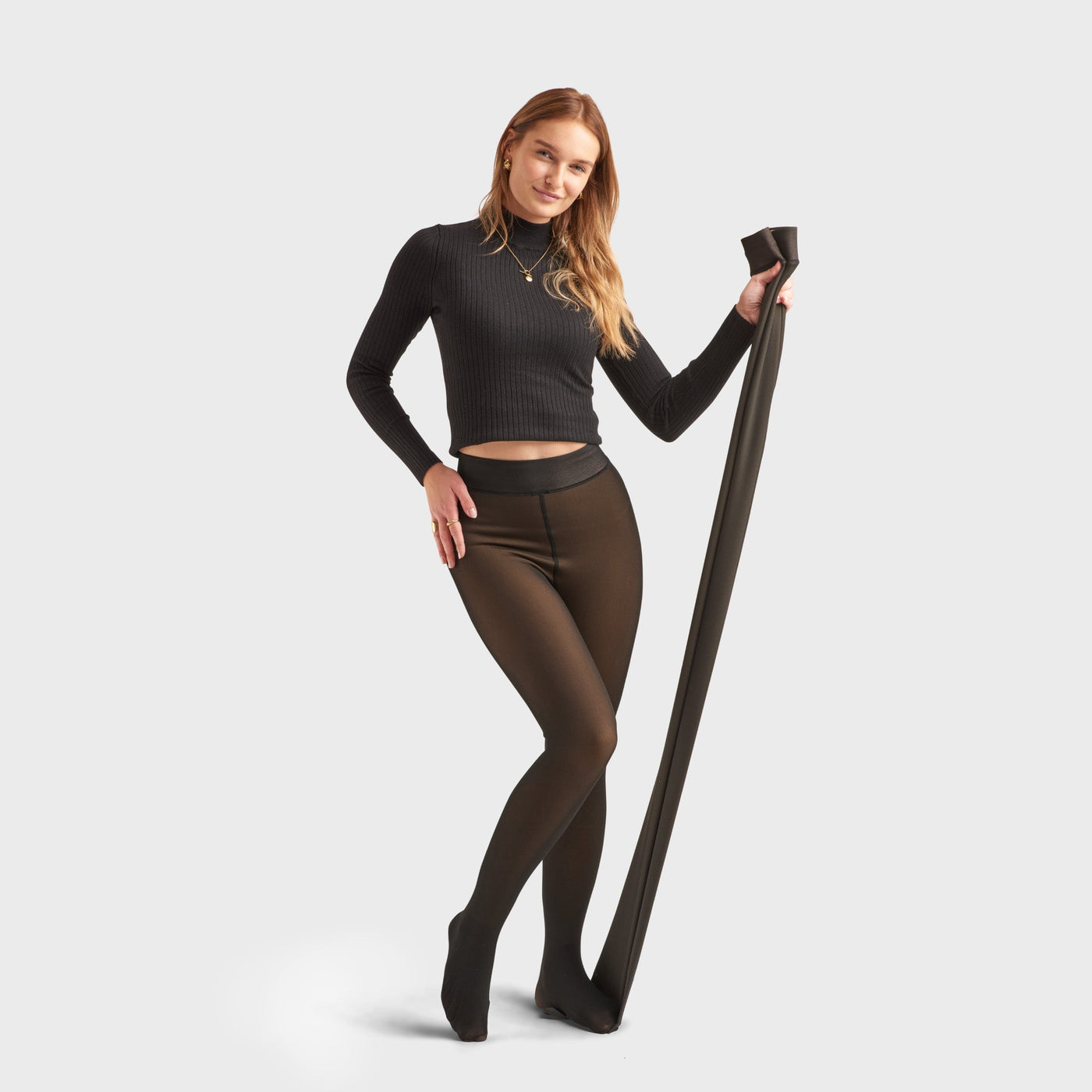 Warme Damen Thermostrumpfhose mit Fleece-Futter für den Winter