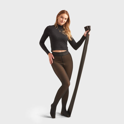 Warme Damen Thermostrumpfhose mit Fleece-Futter für den Winter
