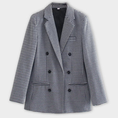 Maßgeschneiderter Blazer mit Karomuster für Frauen