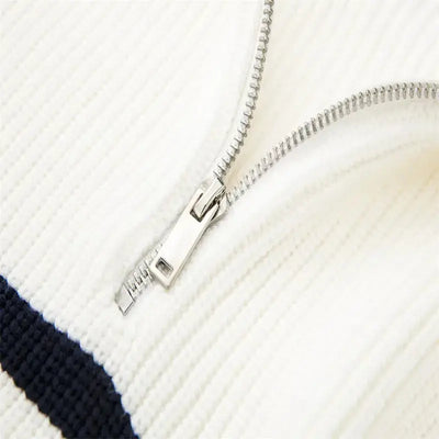 Aksel - Herrenpullover Halfzip mit Streifenmuster