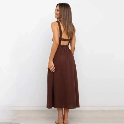 Mireysa – das sommerkleid mit raffiniertem rückenausschnitt und verspieltem charme