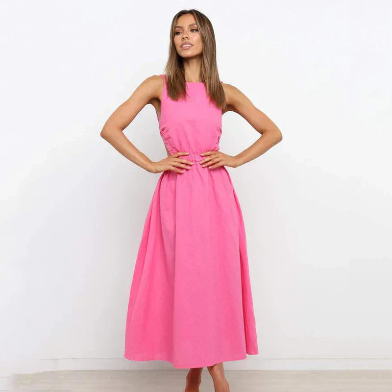 Mireysa – das sommerkleid mit raffiniertem rückenausschnitt und verspieltem charme