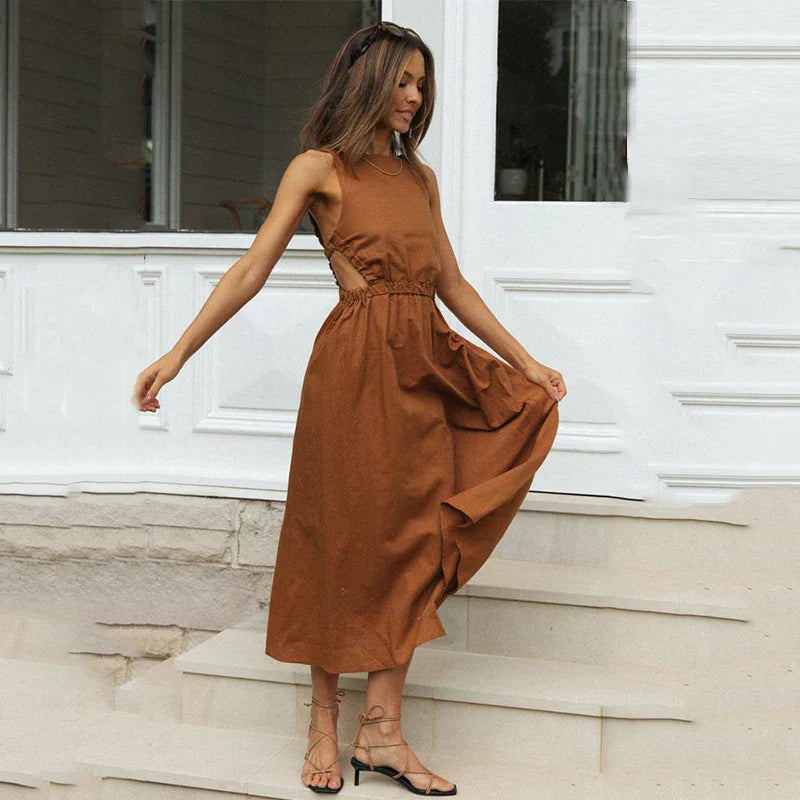 Mireysa – das sommerkleid mit raffiniertem rückenausschnitt und verspieltem charme