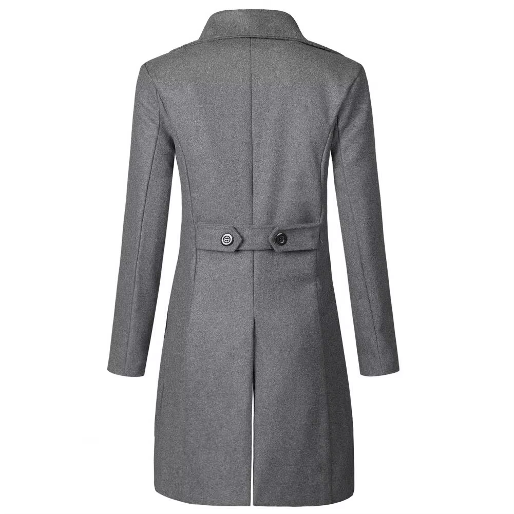 Herren Wollmantel – Eleganter Doppelreiher für Business & Freizeit