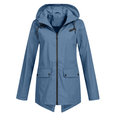 Wasserdichte Damen Regenjacke mit Kapuze - Leicht & Windfest