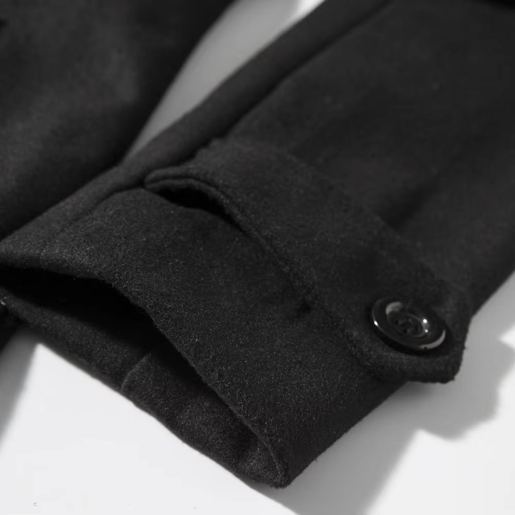 Herren Wollmantel – Eleganter Doppelreiher für Business & Freizeit