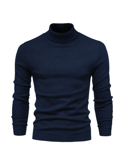 Eleganter Herren Rollkragenpullover aus Merinowolle