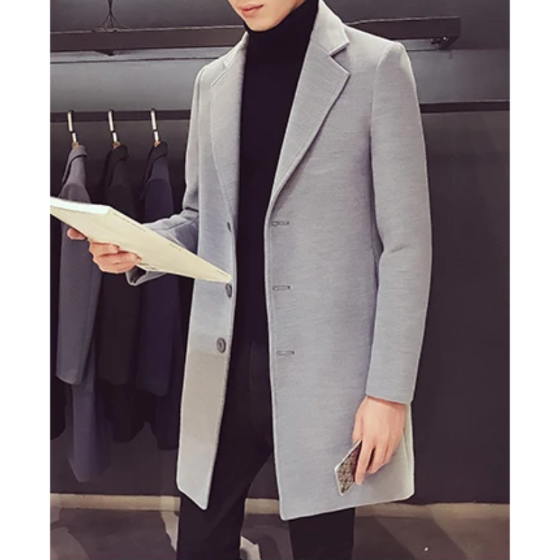 Eleganter Herren Mantel - Schlankes Design für Büro und Freizeit mit Klassischer Passform