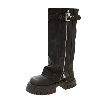 Antoinette | Schicke Winter Bikerstiefel mit stilvollem Akzent