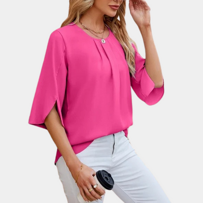 Elegante Damen Bluse mit Faltendetails und raffinierten Ärmeln