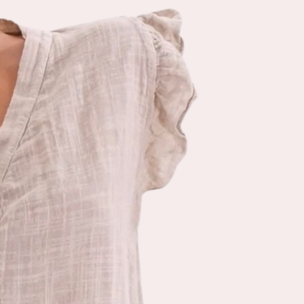 Moderne Damen Rüschenbluse aus luftigem Stoff