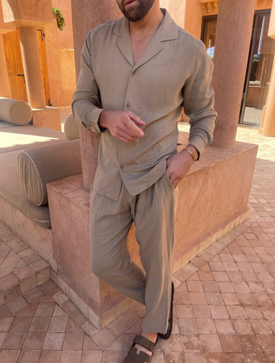 Adolf | Langarm- und Hosen-Set aus Leinen