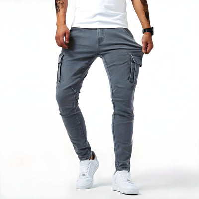 Schlanke Herren-Cargohose mit Multi-Pocket-Design