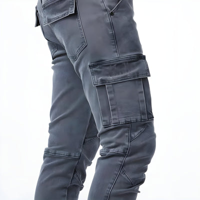 Schlanke Herren-Cargohose mit Multi-Pocket-Design