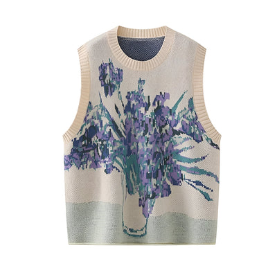 Aiden | Koreanischer Stil Pink Peach Blossom Strickweste