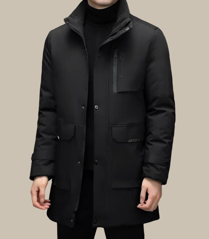 Langer wasserdichter eleganter Winterparka für Herren