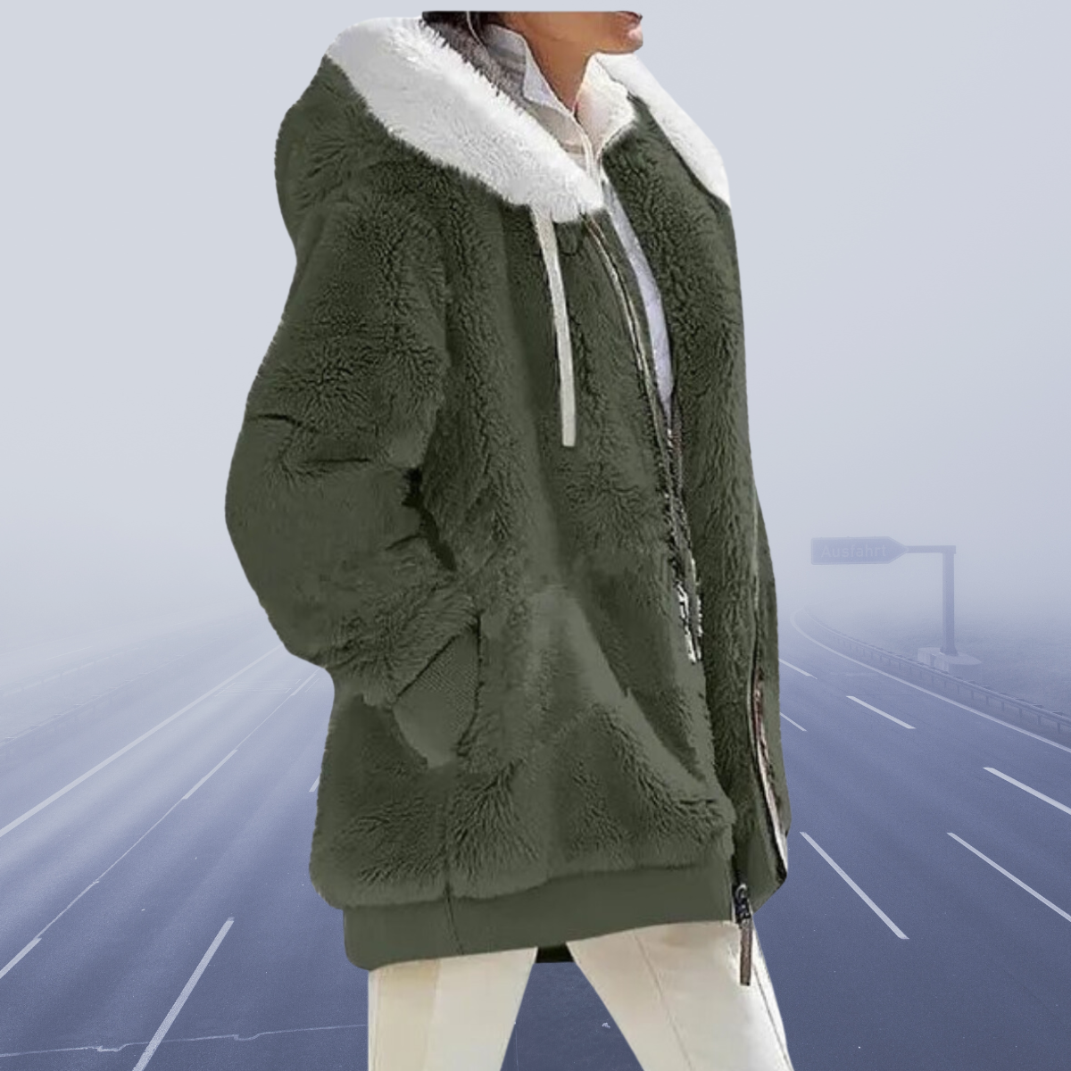 Damen Oversized Teddyjacke | Kuschelig & Warm | Wintermantel