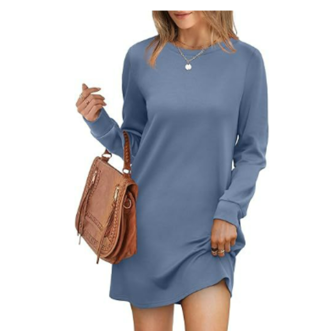 Warmes und bequemes Damenkleid für kalte Tage