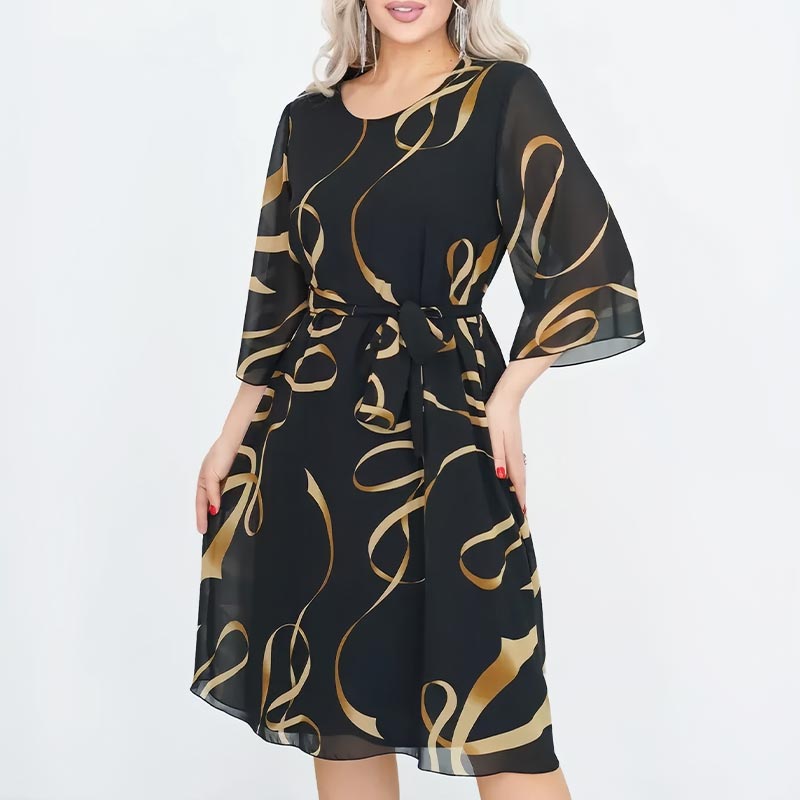 Elegante Lockere Midi-Kleid für Damen - Weich und Vielseitig