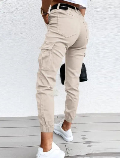 Damen Cargo-Hose mit aufgesetzten Taschen - Lässiger Military-Style