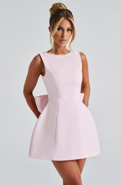 Elegantes Damen Mini-Kleid in Rosé - Figurbetonter Schnitt