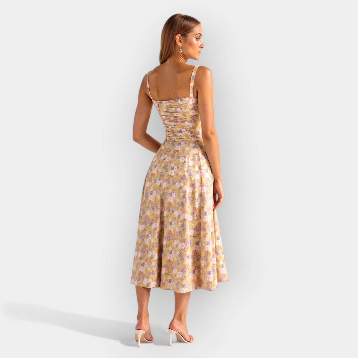 Elegantes Damen Korsett-Kleid Midi