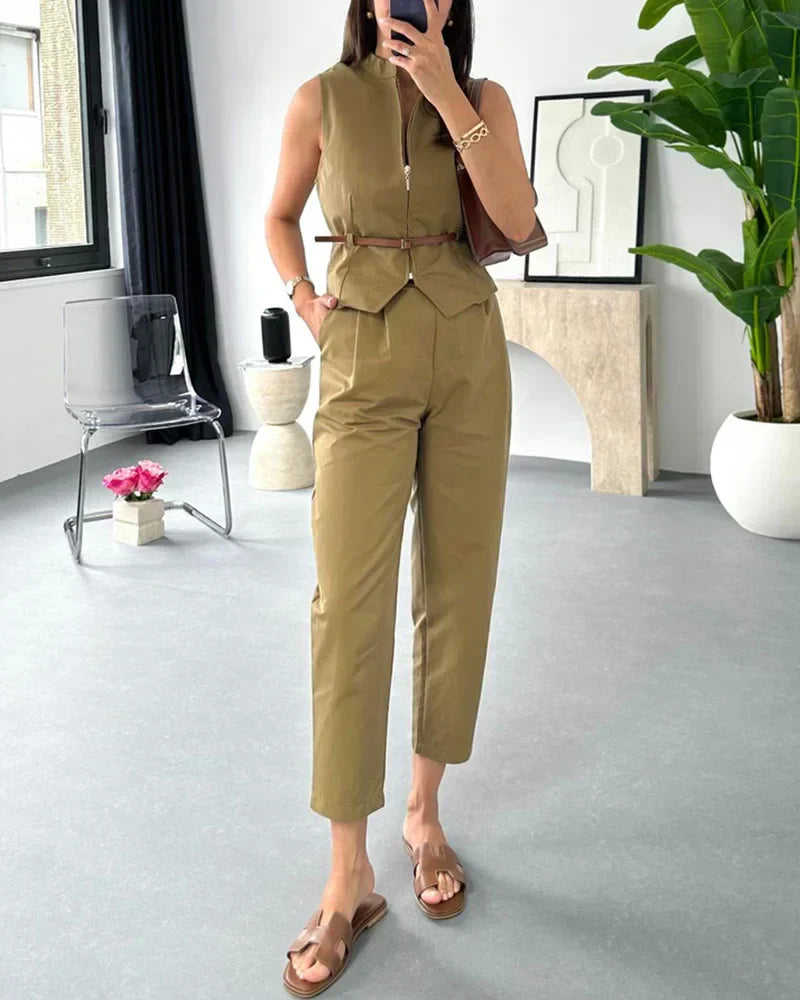 Elegantes Damen Zweiteiler Set - Modernes Design mit Komfort