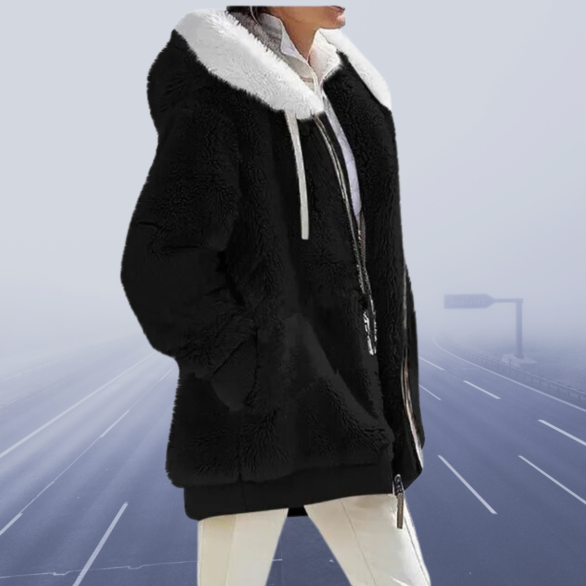 Damen Oversized Teddyjacke | Kuschelig & Warm | Wintermantel