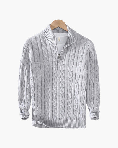 Herren Strickpullover Half-Zip Casual