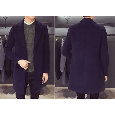 Herren Woll-Mantel Elegante Business Jacke - Büro und Freizeit