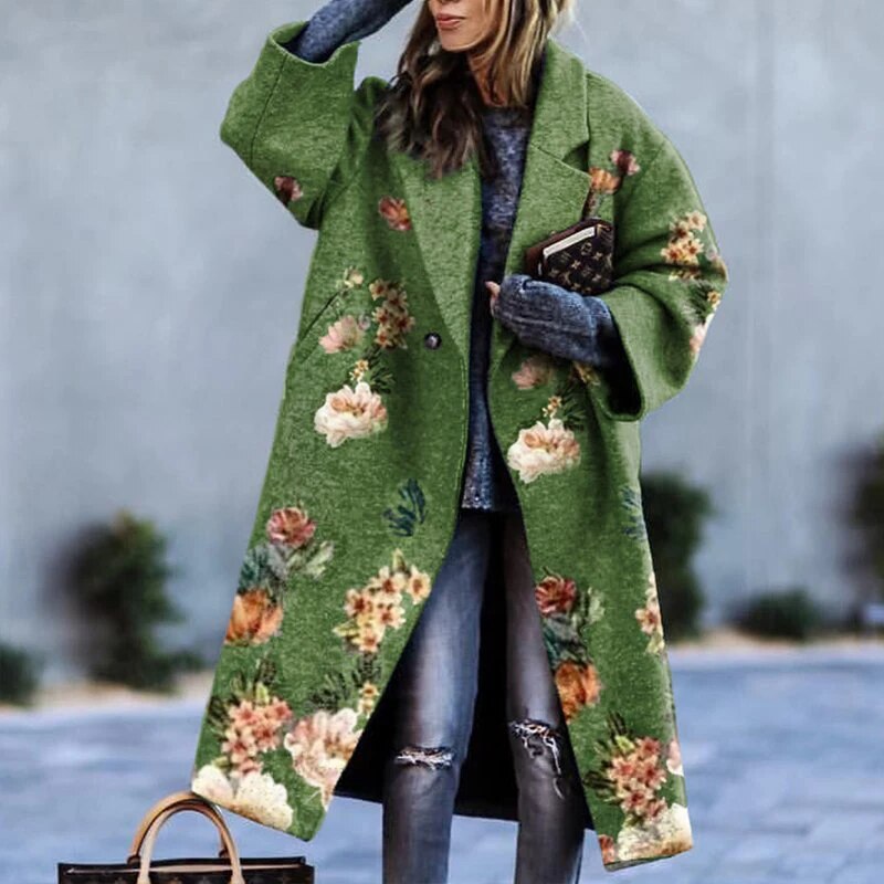 Eleganter Damen Herbstmantel aus Wollmischung - Warmgehalten mit Stil