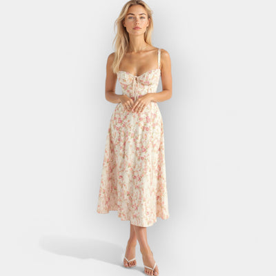 Elegantes Damen Korsett-Kleid Midi