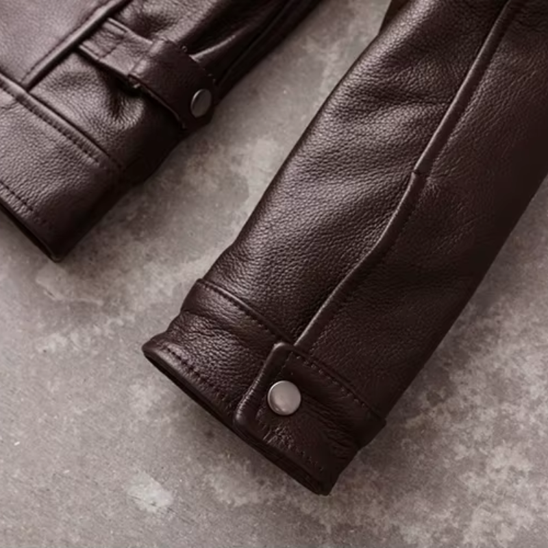 Elegante Herren-Lederjacke aus hochwertigem Echtleder - Zeitlos und stilvoll