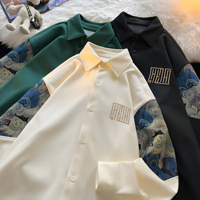 Max | Retro-inspiriertes Besticktes Bärenhemd