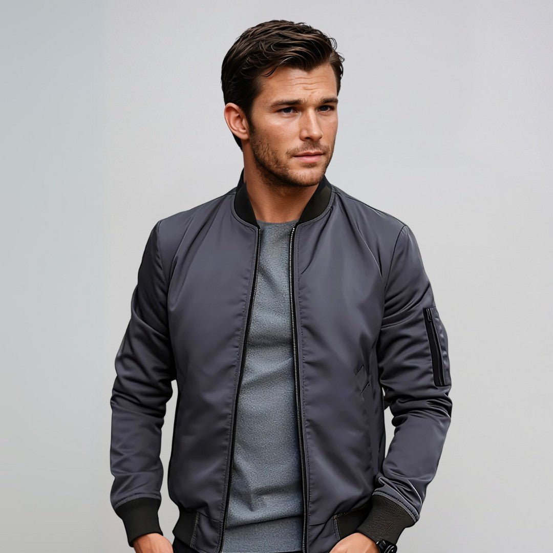 Zeitlose Herren Bomberjacke mit Reißverschluss