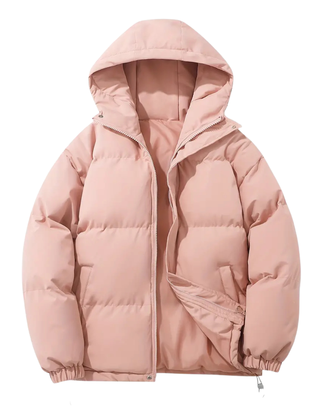 Gefütterte Winterjacke mit Kapuze Rosa - Mila