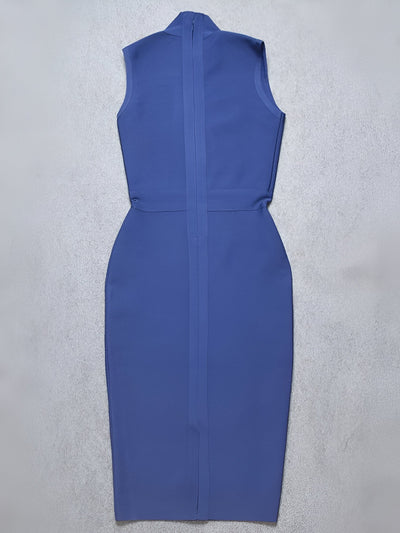Anastasia | Elegantes Blaues Sommer Bandage Kleid