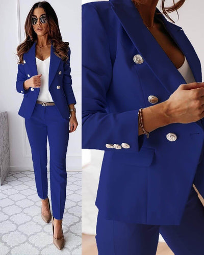 Eleganter Damen Business Hosenanzug - 2-teilig mit Blazer